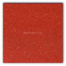 Gulfstone Quartz Rosso red sparkly mirror tile in 15x15cm