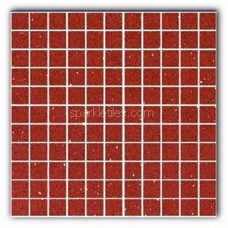 Gulfstone Quartz Ruby red sparkly mirror tile in 2.5x2.5cm
